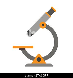 Icône de microscope isolée sur fond blanc, illustration vectorielle Illustration de Vecteur