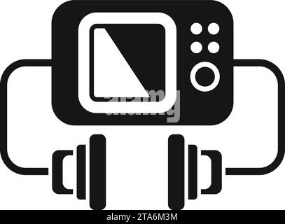 Vecteur simple d'icône de défibrillateur. Aide cardiaque électrique. Crise cardiaque Illustration de Vecteur