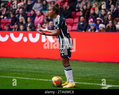 Bristol, Royaume-Uni. 26 novembre 2023. Ashton Gate Stadium Manchester United Women affronte Bristol City Women au Ashton Gate Stadium, Bristol, Royaume-Uni, ce qui donne une victoire de 2-0 à Manchester le 26/11/2023 Veronica Iweanya/SPP (Veronica Iweanya/SPP) crédit : SPP Sport Press photo. /Alamy Live News Banque D'Images