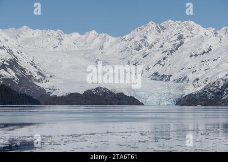 Yale Tidewater Glacier à la fin du College Fjord, Alaska, États-Unis Banque D'Images