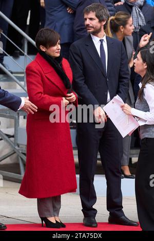 Madrid, Madrid, Espagne. 29 novembre 2023. Isabel Rodriguez, Ernest Urtasun, Ministre de la Culture assiste à l'ouverture de la 15e législature - défilé militaire au Congrès des députés le 29 novembre 2023 à Madrid, Espagne (crédit image : © Jack Abuin/ZUMA Press Wire) USAGE ÉDITORIAL SEULEMENT! Non destiné à UN USAGE commercial ! Banque D'Images