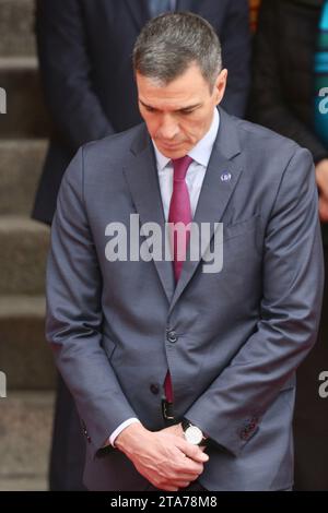 Madrid, Espagne. 29 novembre 2023. Pedro Sánchez (à droite), Premier ministre espagnol, vu après l'ouverture des sessions du Congrès à Madrid. Photo Cézaro de Luca crédit : Cesar Luis de Luca/dpa/Alamy Live News Banque D'Images