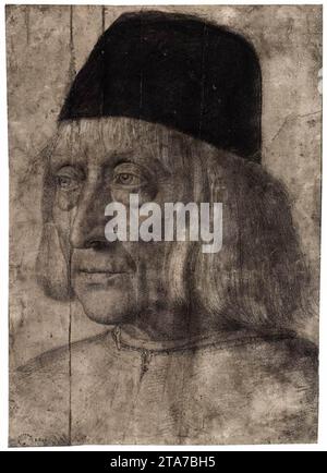 Portrait d'un homme 1470-75 par Andrea Mantegna Banque D'Images