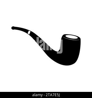 Icône de pipe à fumer isolée sur fond blanc. Illustration vectorielle Illustration de Vecteur