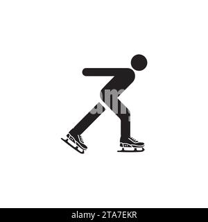 Icône de patinage sur glace dans l'illustration vectorielle de style différent. ICE Skates Glyph icon conçu dans le style rempli, contour, ligne et trait peut être utilisé pour le web Illustration de Vecteur