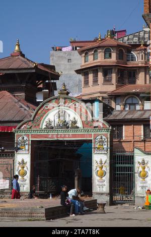 Népal, vallée de Katmandou, Pashupatinath, temple hindou, Banque D'Images