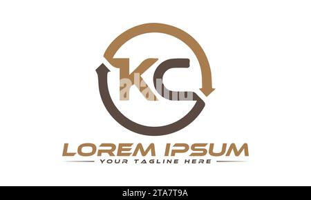KC logo Design unique et moderne logo Design Illustration de Vecteur