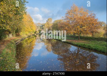 Monmouthsihire et canal de Brecon, aqueduc de Brynich sur la rivière Usk Banque D'Images