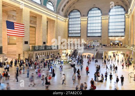 New York, États-Unis - 26 mai 2018 : personnes dans le hall principal Grand Central terminal, New York. Banque D'Images
