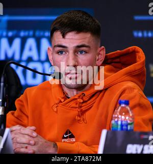 LONDRES, ROYAUME-UNI. 29 novembre 2023. Sam Noakes lors de la conférence de presse du Queensberry Show au Hyatt Stratford le mercredi 29 novembre 2023 à LONDRES, ANGLETERRE. Crédit : Taka G Wu/Alamy Live News Banque D'Images