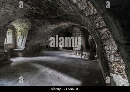 Cave du château de Lochleven près de Kinross. Banque D'Images