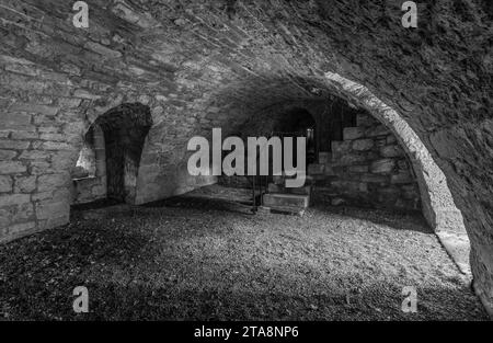 Cave du château de Lochleven près de Kinross. Banque D'Images