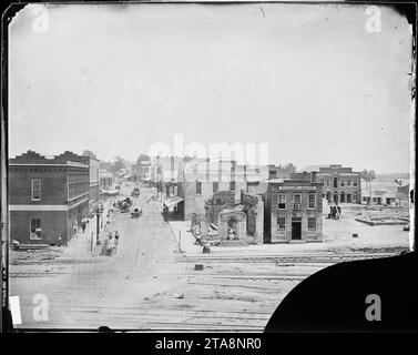 Vue d'Atlanta, Géorgie, 1864. Peachtree St Banque D'Images