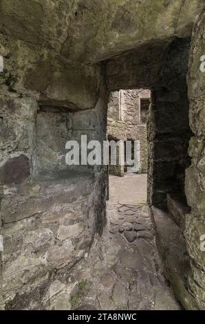 Cave du château de Lochleven près de Kinross. Banque D'Images