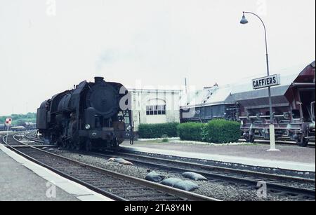 Deux semaines passées à parcourir l'Allemagne de l'Ouest en train à photographier des locomotives à vapeur Banque D'Images