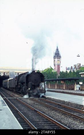 Deux semaines passées à parcourir l'Allemagne de l'Ouest en train à photographier des locomotives à vapeur Banque D'Images