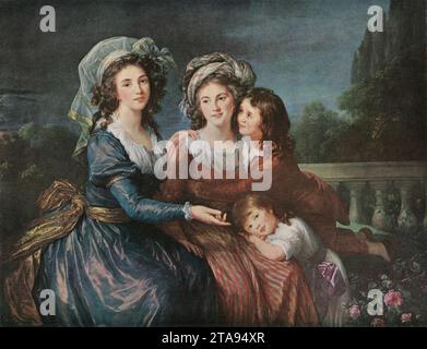 Vigée-Lebrun - la Marquise de Pezay (ou Pezé) et la Marquise de Rougé avec ses fils, 1787, Washington D.C., Banque D'Images