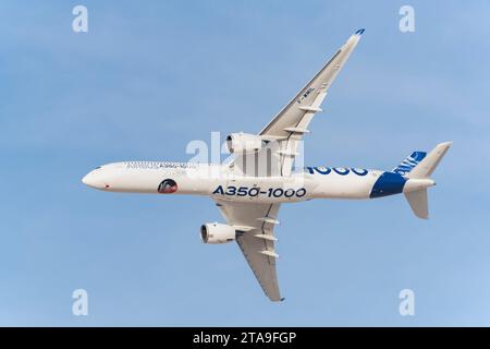 Airbus A350-1000 au Dubai Air Show 2023 à Dubaï, Émirats arabes Unis Banque D'Images