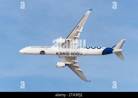 Airbus A350-1000 au Dubai Air Show 2023 à Dubaï, Émirats arabes Unis Banque D'Images