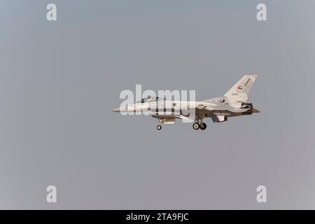 F-16 Fighting Falcon au Dubai Air Show 2023 à Dubaï, Émirats arabes Unis Banque D'Images