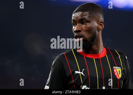 Emirates Stadium, Londres, Royaume-Uni. 29 novembre 2023. Ligue des Champions football, phase de groupes, Arsenal contre Lens ; Kevin Danso de Lens crédit : action plus Sports/Alamy Live News Banque D'Images