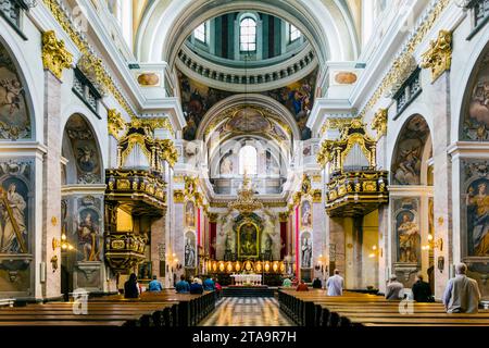 Intérieur de St. Cathédrale Nicolas, Ljubljana, Slovénie Banque D'Images