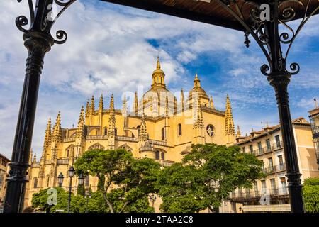 Cathédrale gothique de Ségovie, Castille et Léon, Espagne Banque D'Images