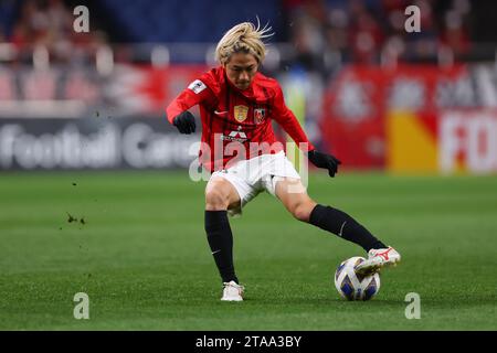 Saitama, Japon. 29 novembre 2023. Yoshio Koizumi (Reds) football/Soccer : Ligue des Champions AFC 2023-24 phase de groupes entre Urawa Red Diamonds 2-1 Wuhan Three Towns football Club au Saitama Stadium 2002 à Saitama, Japon . Crédit : Naoki Morita/AFLO SPORT/Alamy Live News Banque D'Images