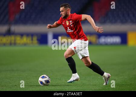 Saitama, Japon. 29 novembre 2023. Alex Schalk (Reds) football/Soccer : Ligue des champions de l'AFC 2023-24 phase de groupes entre Urawa Red Diamonds 2-1 Wuhan Three Towns football Club au Saitama Stadium 2002 à Saitama, Japon . Crédit : Naoki Morita/AFLO SPORT/Alamy Live News Banque D'Images