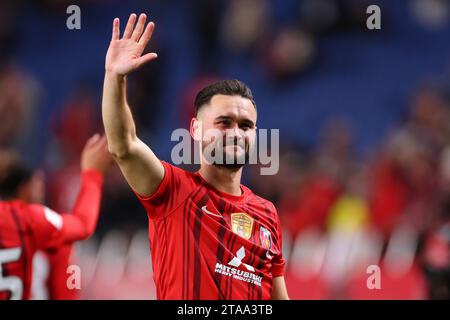 Saitama, Japon. 29 novembre 2023. Alex Schalk (Reds) football/Soccer : Ligue des champions de l'AFC 2023-24 phase de groupes entre Urawa Red Diamonds 2-1 Wuhan Three Towns football Club au Saitama Stadium 2002 à Saitama, Japon . Crédit : Naoki Morita/AFLO SPORT/Alamy Live News Banque D'Images