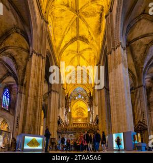 Autel à Catedral de Santa María de la Sede, Séville, Espagne Banque D'Images