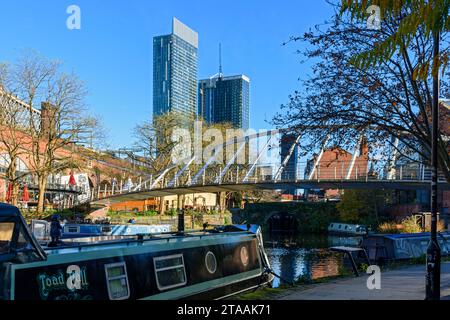 La tour Beetham et la tour Viadux se trouvent à Castlefield Basin, Manchester, Angleterre, Royaume-Uni Banque D'Images