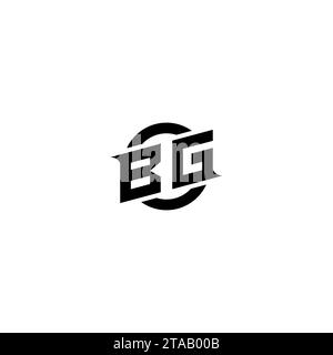 BG logo de jeu initial, conception de bannière pour votre équipe de sports électroniques ou de streaming Illustration de Vecteur