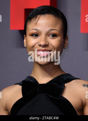 Londres, Royaume-Uni. 29 novembre 2023. Myha'la à la projection Leave the World Behind UK, Londres, Royaume-Uni, 29 novembre 2023. Photo Stuart Hardy/ABACAPRESS.COM crédit : Abaca Press/Alamy Live News Banque D'Images