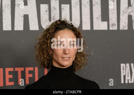 Marseille, France. 29 novembre 2023. Olivia Courbis est vue à la première de la série Netflix Pax Massilia à Marseille, en France, le 29 novembre 2023. Photo de Laurent Coust/ABACAPRESS.COM crédit : Abaca Press/Alamy Live News Banque D'Images