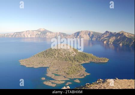 Volcanic Legacy Scenic Byway - Watchman Overlook at Crater Lake Banque D'Images