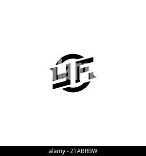 Logo initial du jeu YF, conception de bannière pour votre équipe de sports électroniques ou de streaming Illustration de Vecteur
