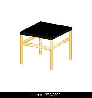 Icône de tabouret de bar dans la conception de dessin animé isolé sur fond blanc. Illustration vectorielle de stock de symbole de pub. Tabouret silhouette vecteur art. Cuisine, magasin, magasin Illustration de Vecteur