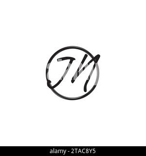 Lettres initiales de logo JN dans la conception professionnelle de haute qualité qui imprimeront bien sur tous les supports d'impression Illustration de Vecteur