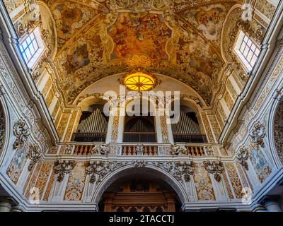 Orgue à tuyaux - Basilica Cattedrale del Santissimo Salvatore in Mazara del Vallo - province de Trapani, Sicile, Italie Banque D'Images
