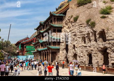 Le Temple des Grottes de Yungang en Chine Banque D'Images