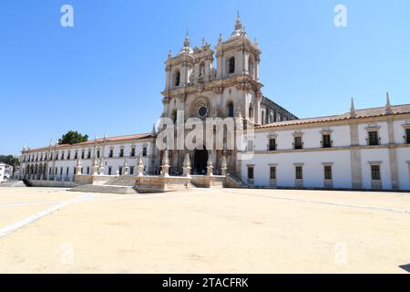 Alcobaça, monastère de Santa Maria (12-18th siècle, gothique et baroque). Site du patrimoine mondial. Leiria, Portugal. Banque D'Images