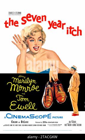 L'affiche de Marilyn Monroe qui gratte sept ans Banque D'Images