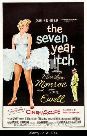 L'affiche du film de sept ans Itch Marilyn Monroe Banque D'Images