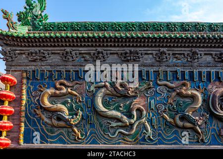 Le mur des neuf Dragon de Datong en Chine Banque D'Images