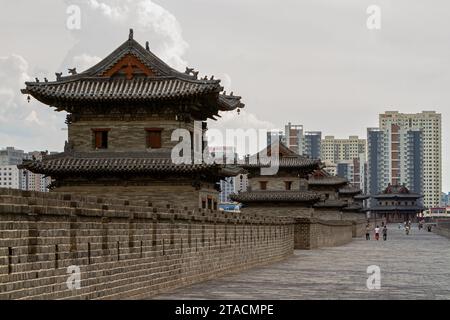 Le mur de la ville de Datong en Chine Banque D'Images