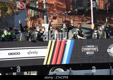 Nashville, Tennessee, États-Unis. 29 novembre 2023. Vue de la NASCAR Champions week à Nashville, Tennessee, le 29 novembre 2023. Crédit : Mpi34/Media Punch/Alamy Live News Banque D'Images