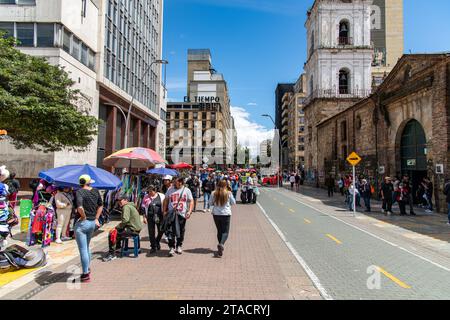 Une rue à Bogotá, Colombie Banque D'Images