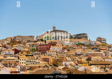 Vue imprenable sur la ville d'en haut, Coimbra, Portugal Banque D'Images