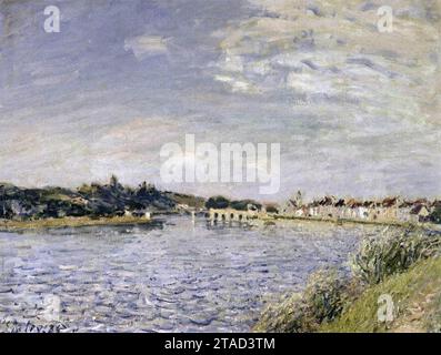 Saint-Mammès-sur-le-Loing 1886 par Alfred Sisley Banque D'Images